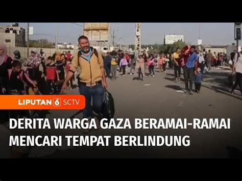 Warga Palestina Berbondong Bondong Berpindah Menuju Selatan Kota Gaza