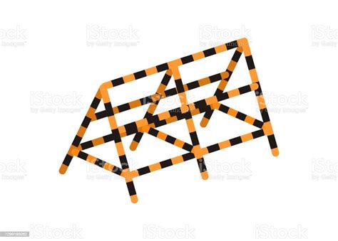 Iron Barricade Simple Flat Illustration Stock Illustration Download