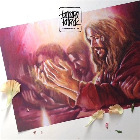 A4 Artprint of 'Praying Jesus' painting featuring a