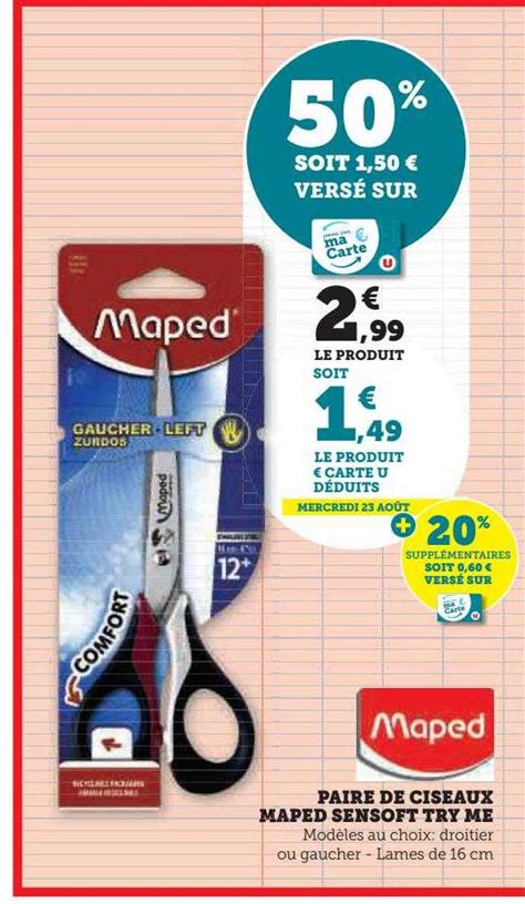 Promo Paire De Ciseaux Maped Sensoft Try Me Chez Hyper U ICatalogue Fr