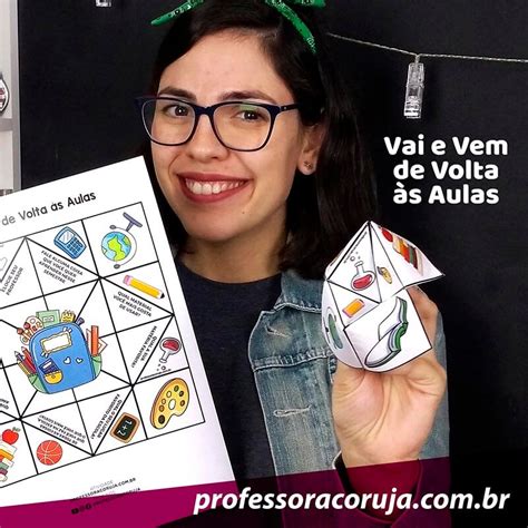 Vai e vem de volta às aulas Professora Coruja