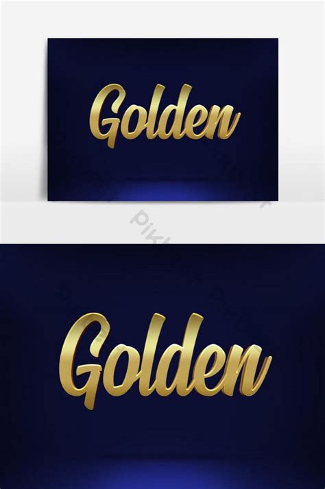 Golden Text Effects Vector Graphic Element Png Images Psd Free