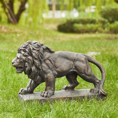 Astoria Grand Lokman Lions Animals Magnesium Oxide Garden Statue