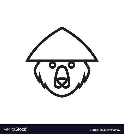 Bear head logo design Royalty Free Vector Image