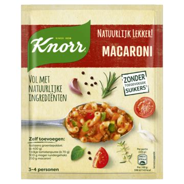 Knorr Natuurlijk Lekker Maaltijdmix Macaroni 48g Bestellen Koken