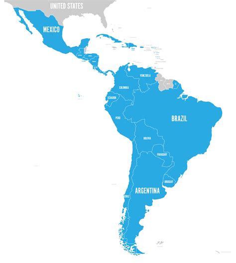 Latin America (LATAM) Political Map | Mappr