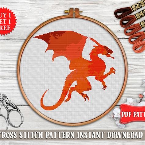 Celtic Dragon Cross Stitch Pattern Etsy