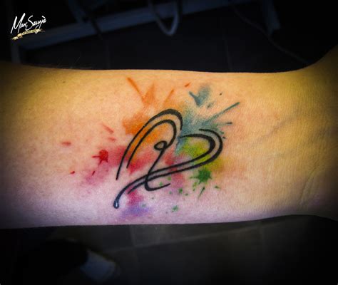 MARC SANGRÀ TATTOO ART - COLOR SPLASH WATERCOLOR TATTOO HEART TATTOO ...