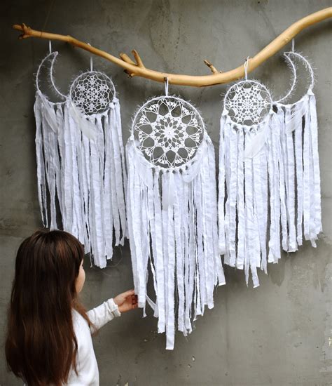 LARGE DREAM CATCHER Wall Hanging Large Dreamcatcher Wall White | Etsy