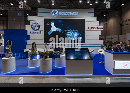 The Stand Of State Space Corporation Roscosmos Russia Model Of