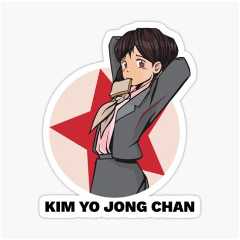 North Korea Kim Yo Jong Anime Waifu Sticker By Leonelmyla Redbubble