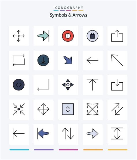 Free Vector Creative Symbols Arrows 25 Line FIlled Icon Pack Such As