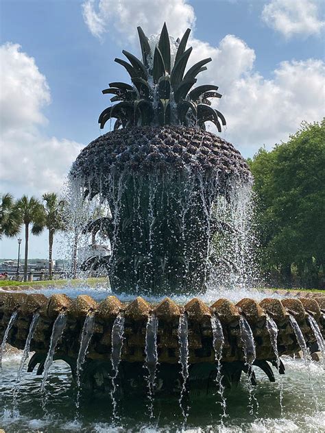 Waterfront Park Fountain Photograph by David T Wilkinson - Fine Art America