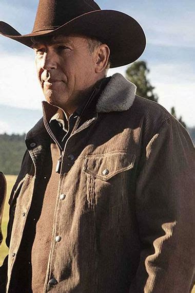 John Dutton Yellowstone Kevin Costner Brown Corduroy Jacket