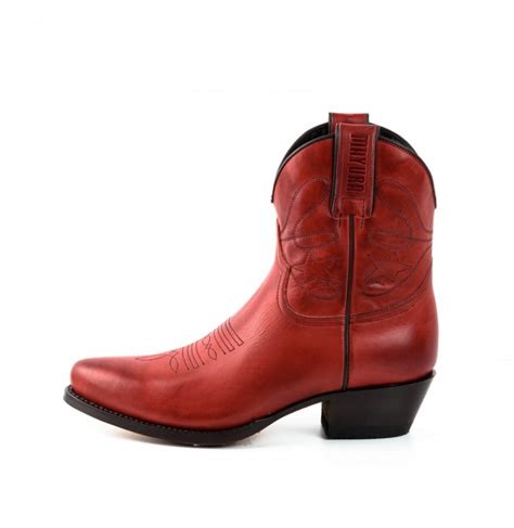 American Style Leather Cowboy Ankle Boots Leather Western Low Cut Boots