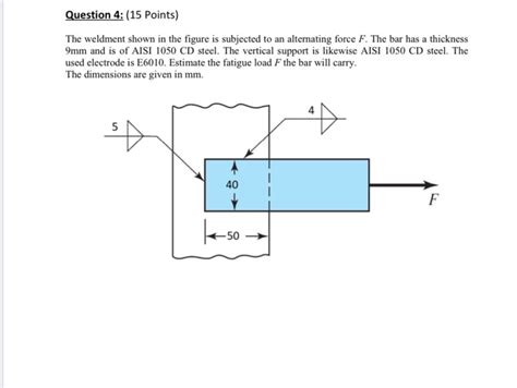 Solved Question Points The Weldment Shown In The Chegg