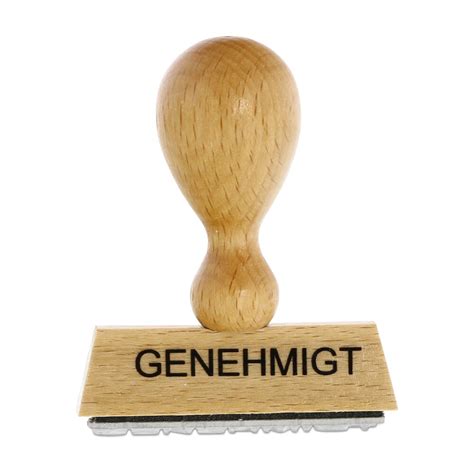 Holzstempel Mit Standardtext Genehmigt Stempel Versand At