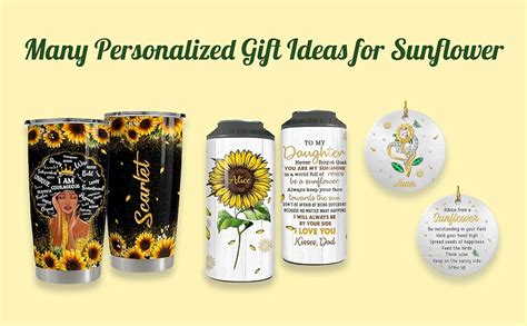 Amazon Sandjest Personalized Butterfly Tumbler Sunflower Custom