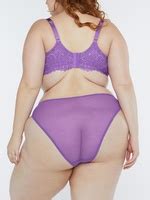 Mesh Crotchless High Leg Bikini In Purple Savage X Fenty