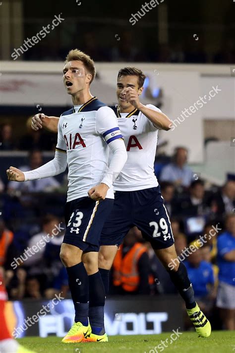 Christian Eriksen Tottenham Hotspur Celebrates Scoring Editorial Stock ...