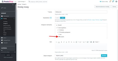 Zarządzanie kategoriami i podkategoriami Prestashop PrestaPRO