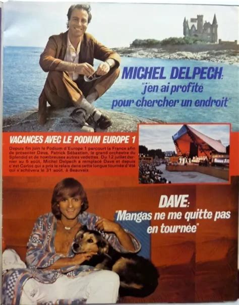 MICHEL DELPECH Dave Coupure De Presse 3 Pages 1979 Clipping EUR 5