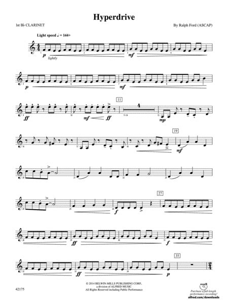 Hyperdrive 1st B Flat Clarinet By Ralph Ford Concert Band Digital Sheet Music Sheet Music