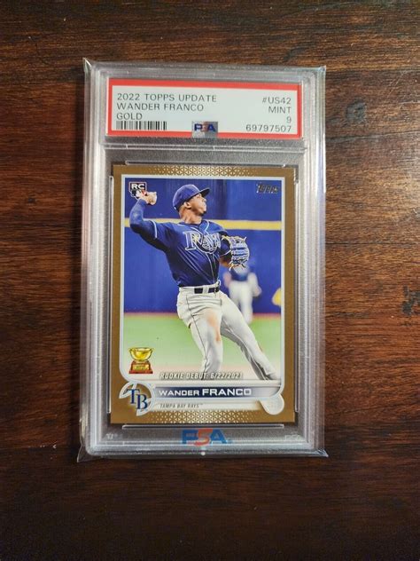 2022 Topps Update Gold Wander Franco Rc Us42 11382022 Psa 9 Sp Pop 22