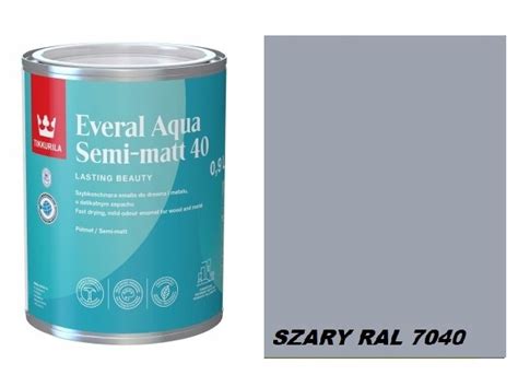 Farba Do Mebli Tikkurila Everal Aqua P Mat Akrylowa Szary Ral