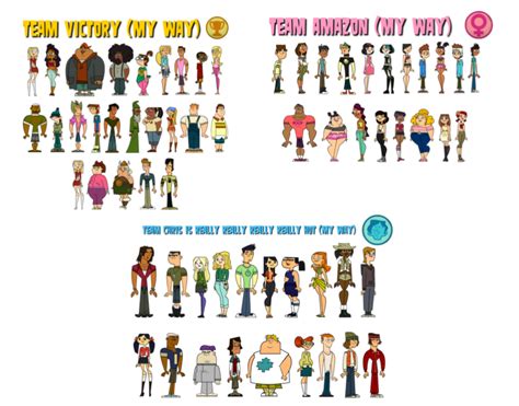 Total Drama World Tour Teams (My Way) by QueenMackDrama on DeviantArt