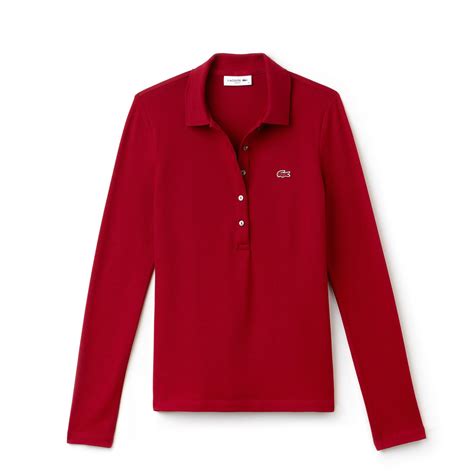 Lacoste Womens Slim Fit Stretch Mini Piqué Polo Pf7841 Lacoste