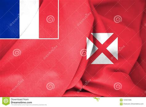 3D Flag Of Wallis And Futuna Stock Illustration Illustration Of