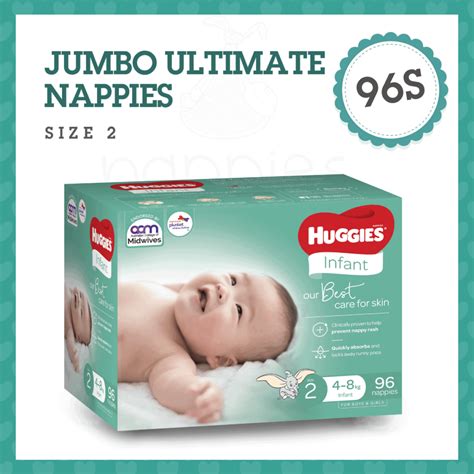 Huggies Ultimate Nappies Size Infant Unisex S Jumbo Box