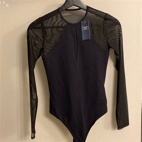 Abercrombie Fitch Tops Abercrombie Longsleeve Mesh Bodysuit Xs