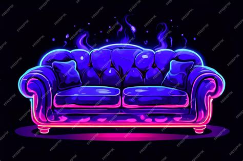 Premium Photo | A purple couch with a purple chair and a purple background