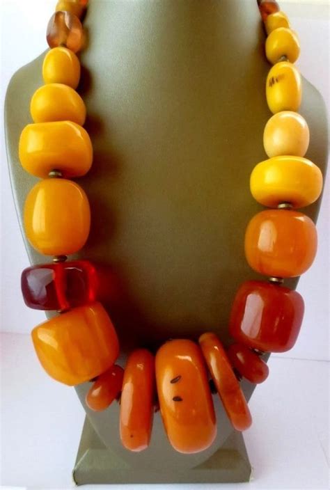 RARE NATURAL BALTIC AMBER BUTTERSCOTCH EGG YOLK HUGE BEAD NECKLACE 200