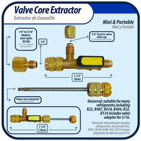 Appli Parts APT VCR Extractor Valvula De Gusanillo Servicio Con Llave