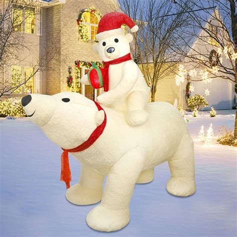 Buy Juegoal Christmas Inflatables 5 9 FT Height Lighted Polar Bear