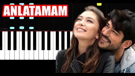 Kara Sevda Anlatamam Slow Easy Piano Tutorial Youtube