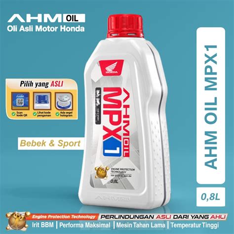 Jual Oli Mpx Ahm Oil Mpx Liter Oli Asli Honda Shopee Indonesia