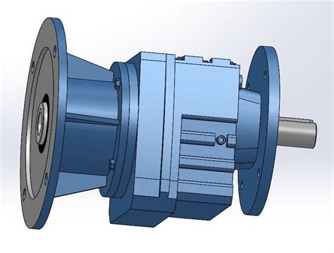 Rf Series Solid Shaft With Input Flange Helical Gear Hard Face Gear