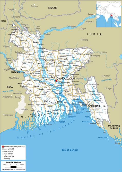 Bangladesh Map (Road) - Worldometer