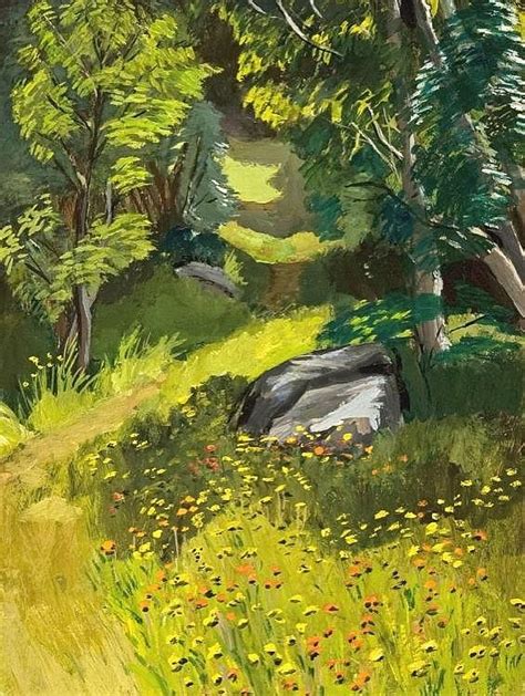 Maine Woods With Hawkweed Fairfield Porter Ca 1958 Oil On