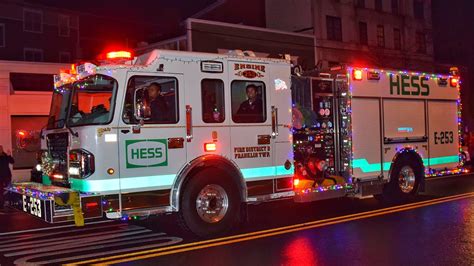 Fire Truck Christmas Parade Trucks Covered In Christmas Lights