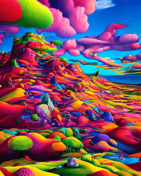 Colorful Surrealist Landscape Art · Creative Fabrica