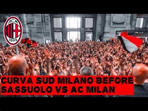 CURVA SUD MILANO HOURS BEFORE THE CHAMPIONSHIP MATCH AGAINST SASSUOLO