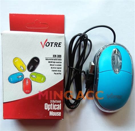 Jual Mouse Votre KM 309 Optical USB Kabel Kantor Office Wired Ergonomis