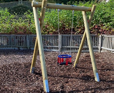 Midi Single Junior Swing Frame Wooden Outdoor Play Equipment