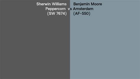 Sherwin Williams Peppercorn Sw 7674 Vs Benjamin Moore Amsterdam Af