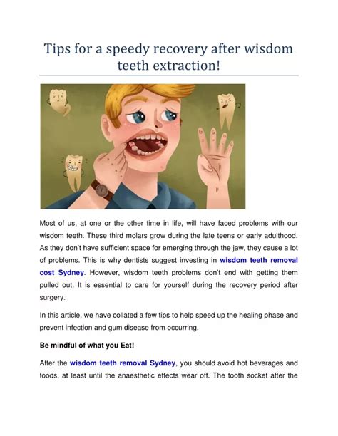 Ppt Tips For A Speedy Recovery After Wisdom Teeth Extraction